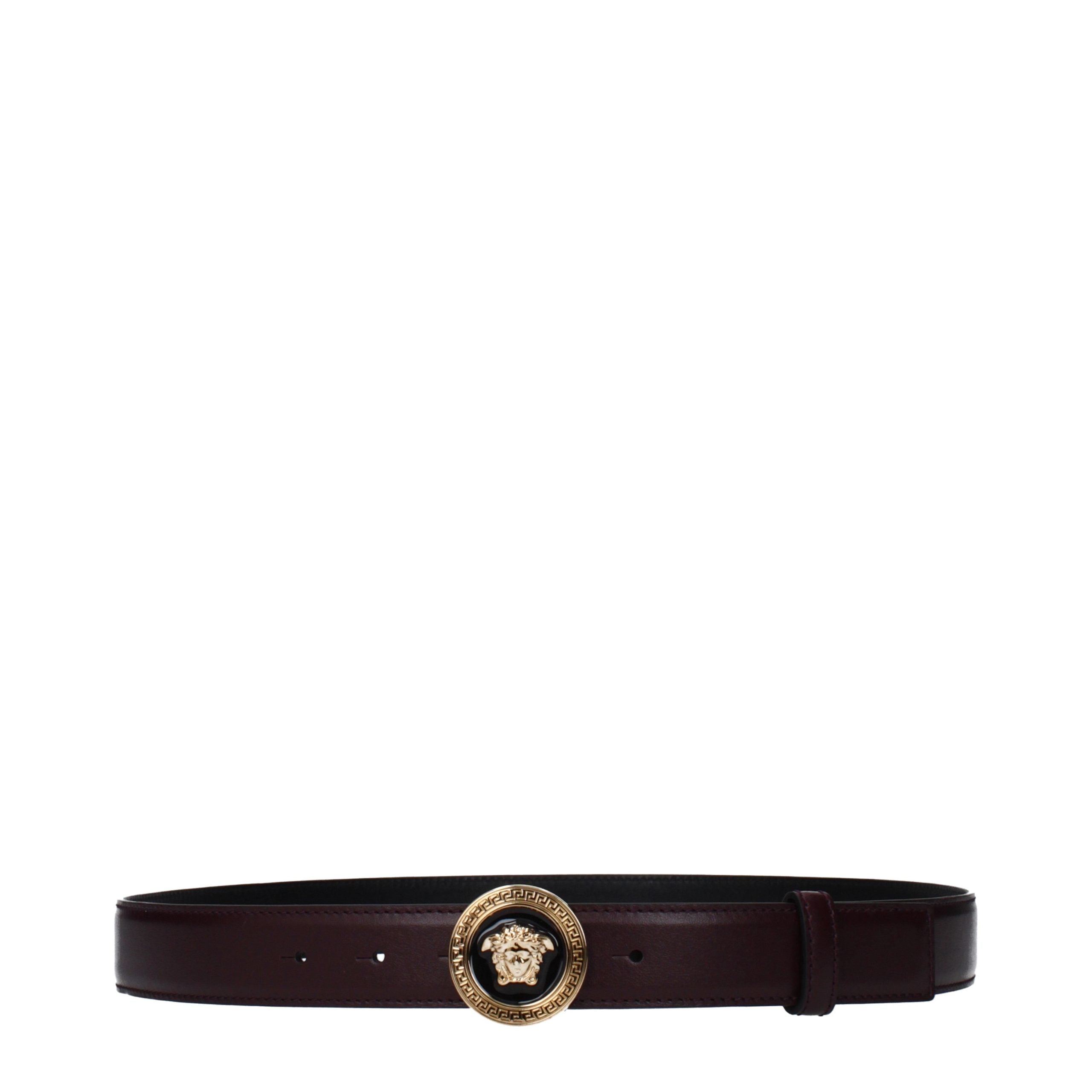 Indulge in the Versace Purple Leather Regular Belt, a handcrafted masterpiece of premium lavender leather, embodying luxury and timeless sophistication for the discerning individual.