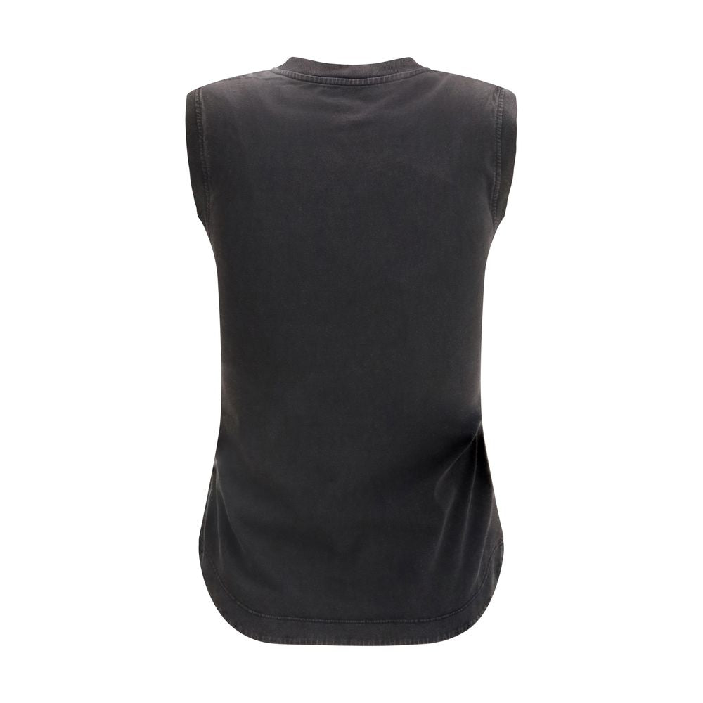 The Attico Black Cotton Tank Top - Timeless Luxury Fashion