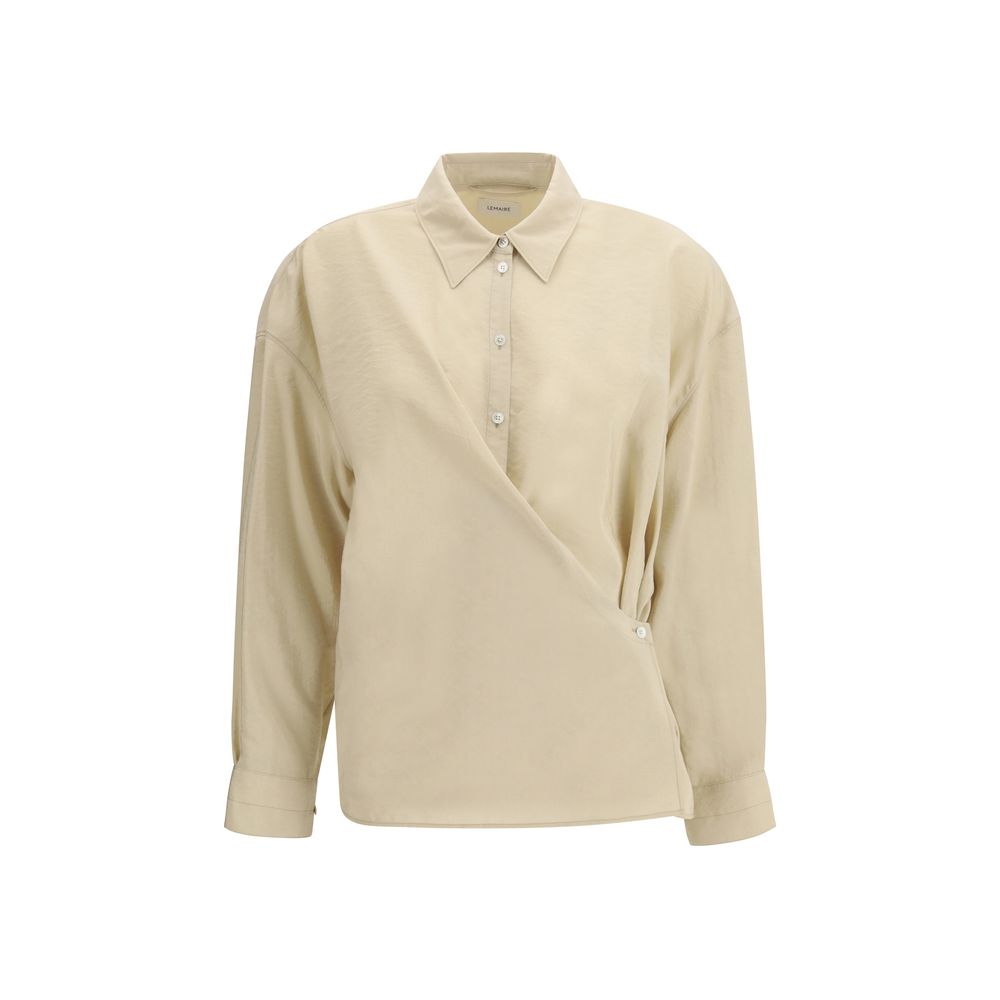 Lemaire Beige Silk Dress Shirt – Timeless Luxury for All