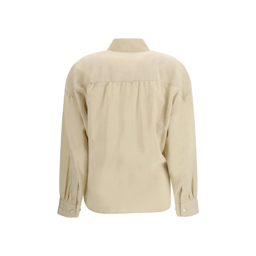 Lemaire Beige Silk Dress Shirt – Timeless Luxury for the Discerning