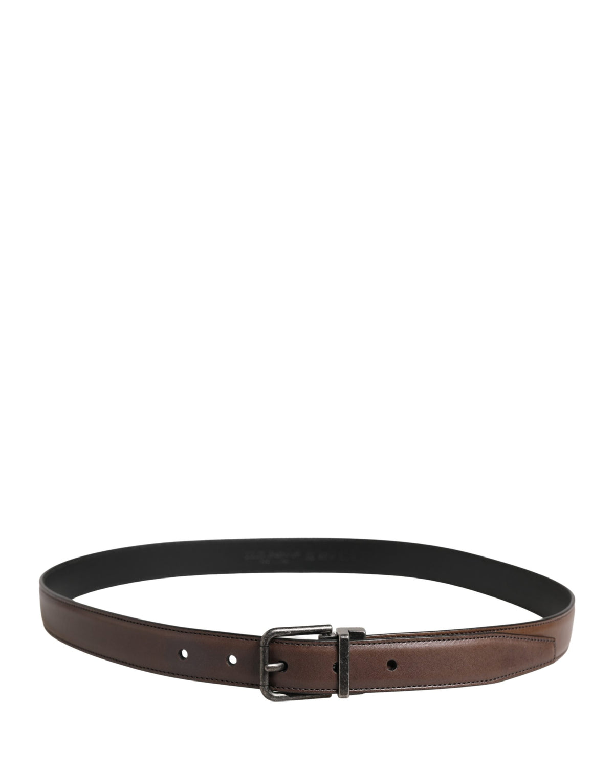 Indulge in the exquisite Dolce & Gabbana Brown Classic Leather Metal Buckle Belt, a testament to Italian craftsmanship that elevates your style with timeless elegance.