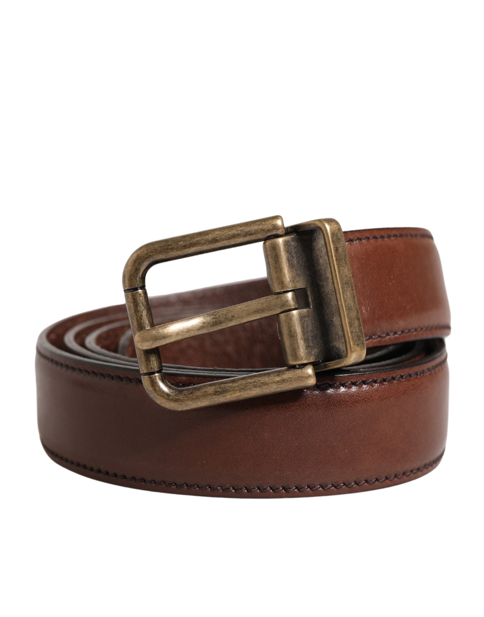 Dolce & Gabbana Brown Classic Leather Belt - Artisanal Luxury