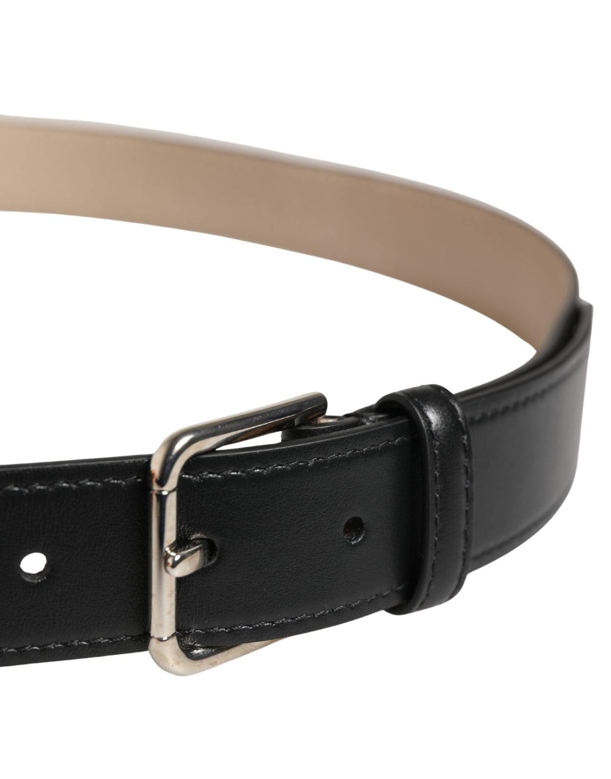 Dolce & Gabbana Beige Woven Leather Belt - Timeless Luxury