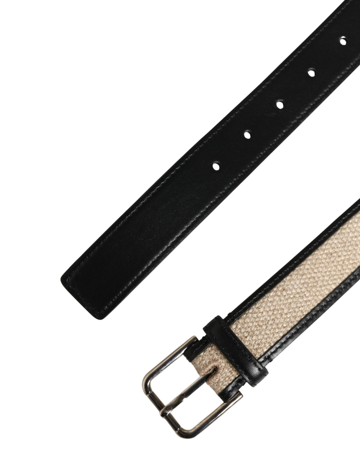 Dolce & Gabbana Beige Woven Leather Belt - Timeless Luxury