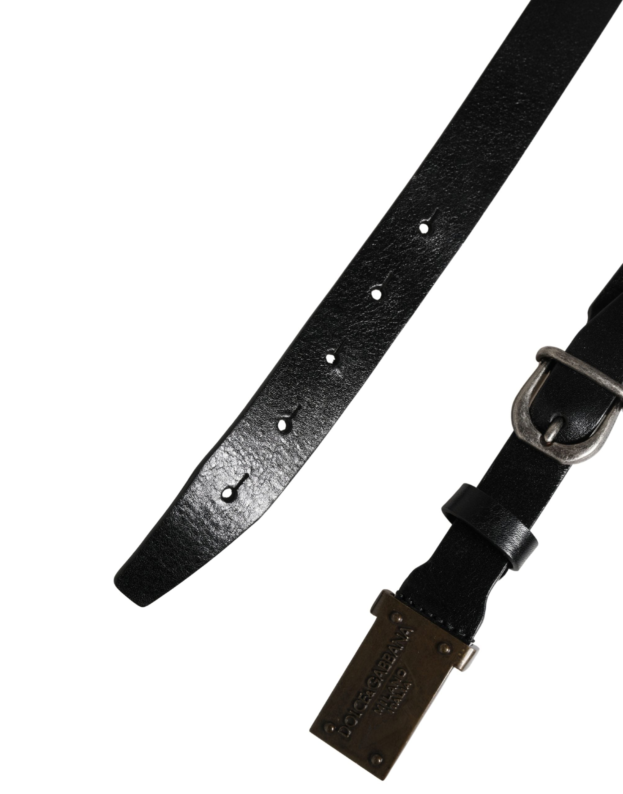 Dolce & Gabbana Classic Leather Logo Buckle Belt - Timeless Luxury