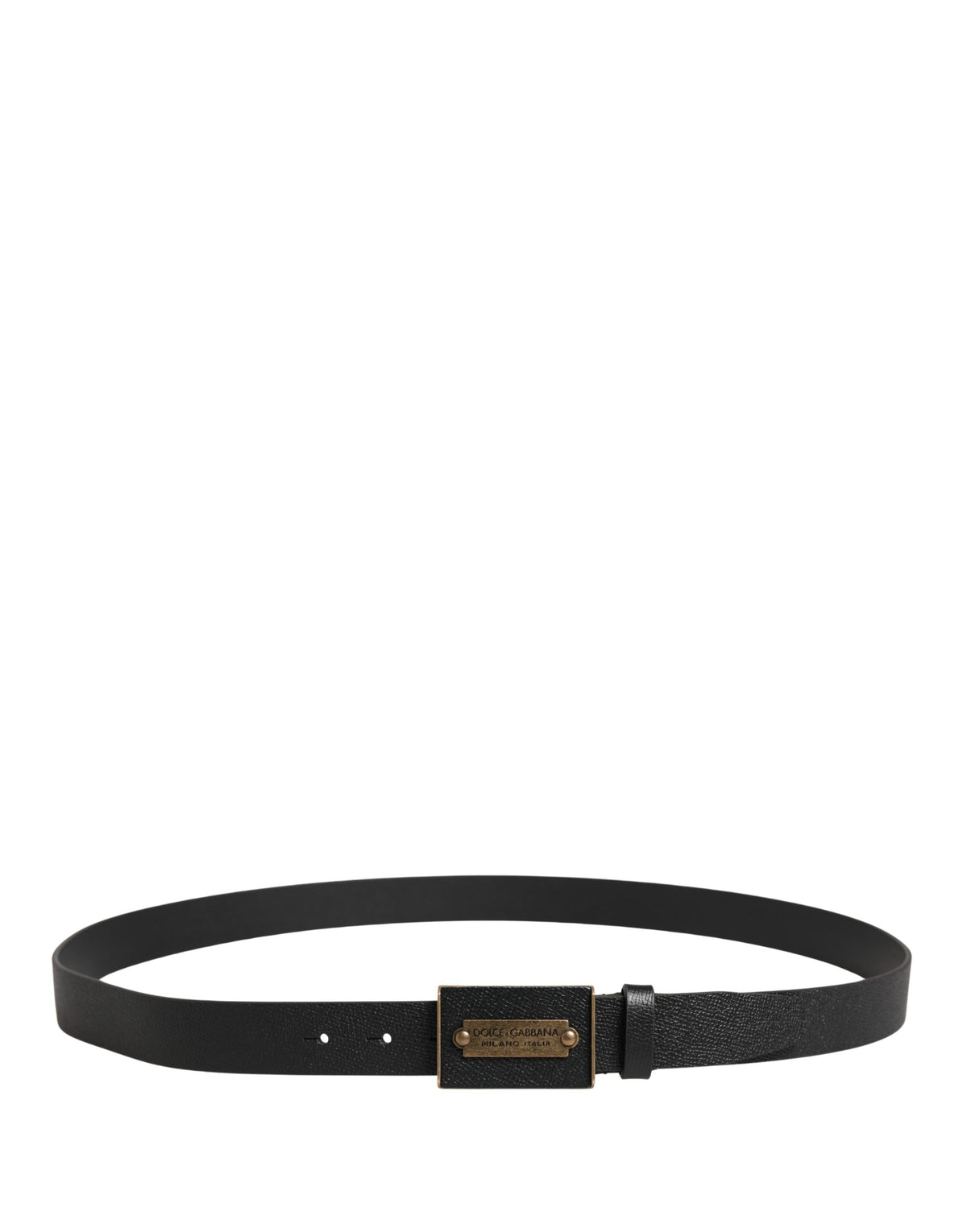 Dolce & Gabbana Black Calf Leather Belt - Timeless Luxury Accessory