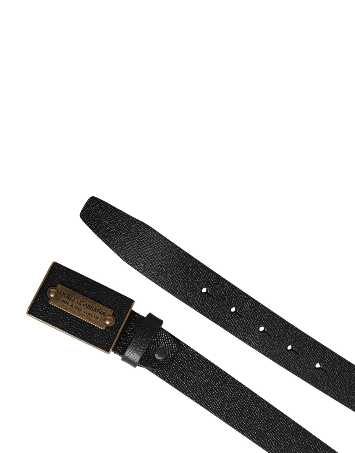 Dolce & Gabbana Black Calf Leather Belt - Timeless Luxury