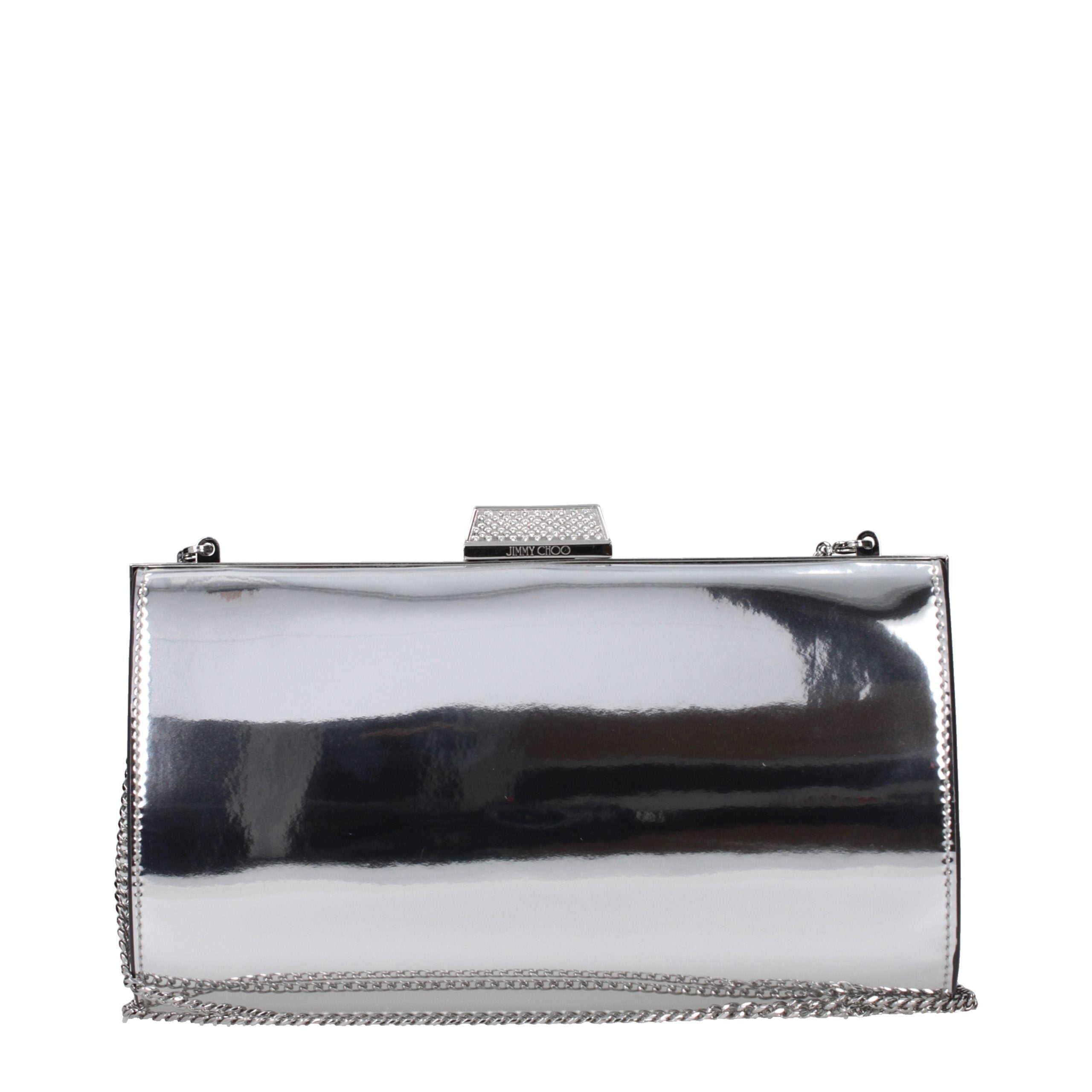 Experience the exquisite elegance of the Jimmy Choo Gray Leather Clutch Bag, a masterpiece of premium craftsmanship that redefines luxury for unforgettable moments.