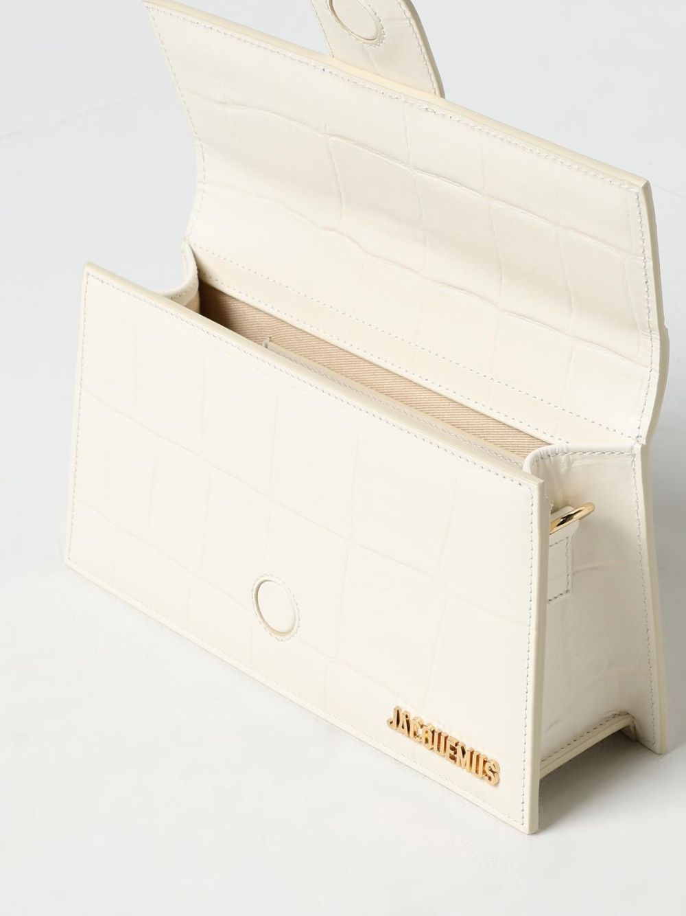 Jacquemus Ivory Cocco Le Grand Bambino Handbag - Exquisite Luxury