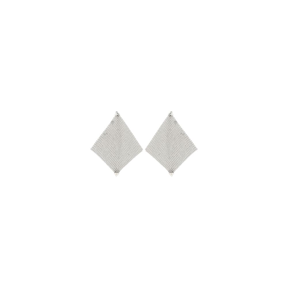 Rabanne Silver Brass Earrings - Timeless Luxury Accessory