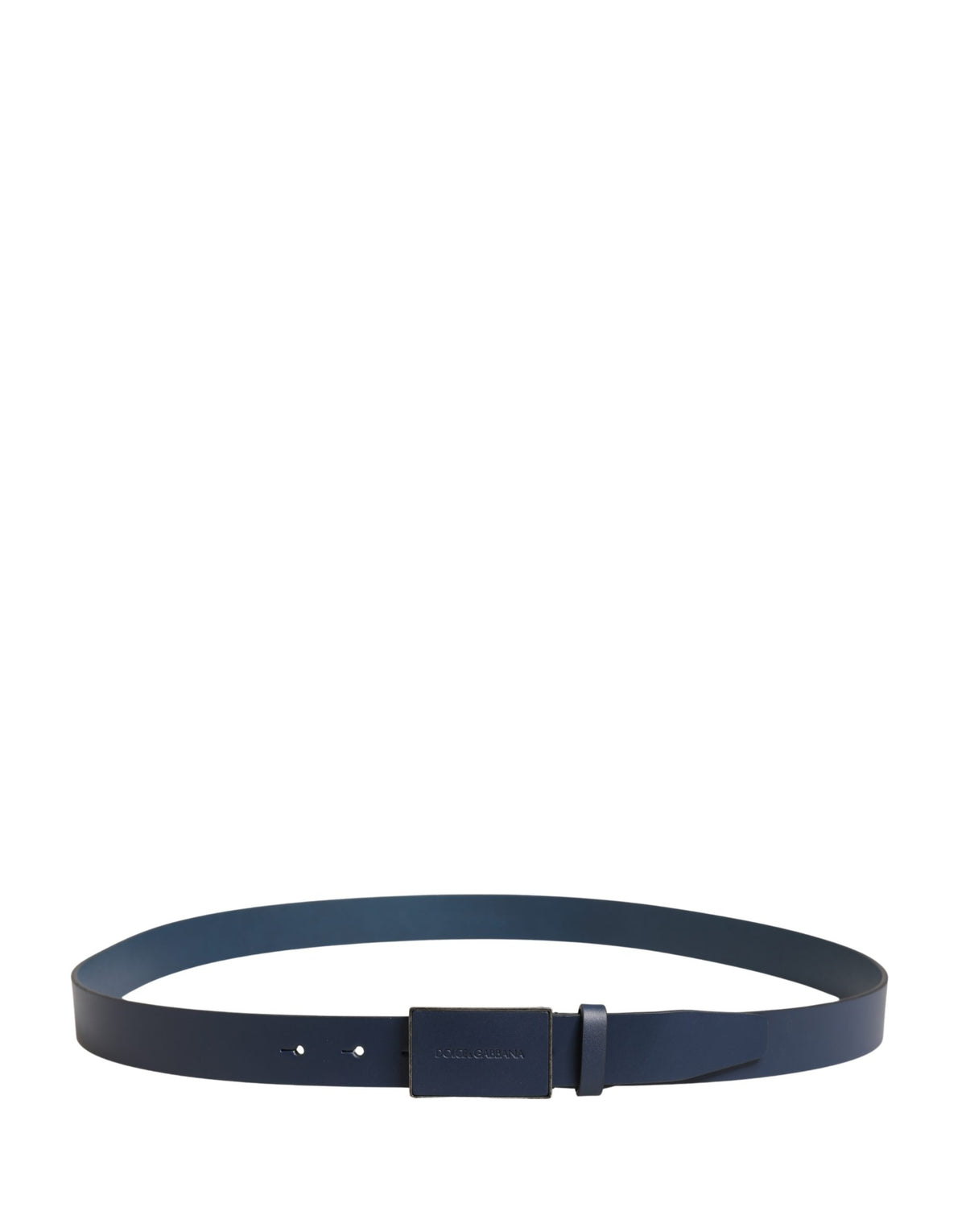 Elevate your style with the Dolce & Gabbana Blue Calf Leather Logo Metal Buckle Belt, a masterpiece of Italian craftsmanship that exudes timeless luxury and sophistication.