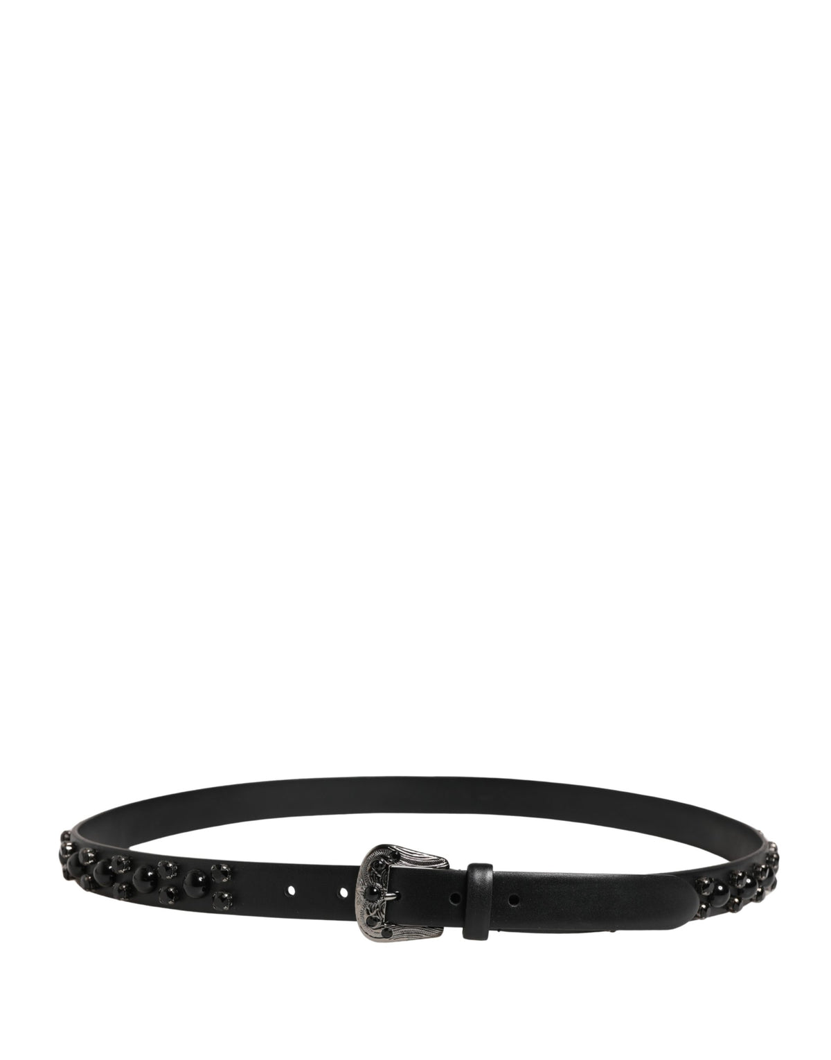 Dolce & Gabbana Black Calf Leather Belt - Exquisite Luxury Accessory