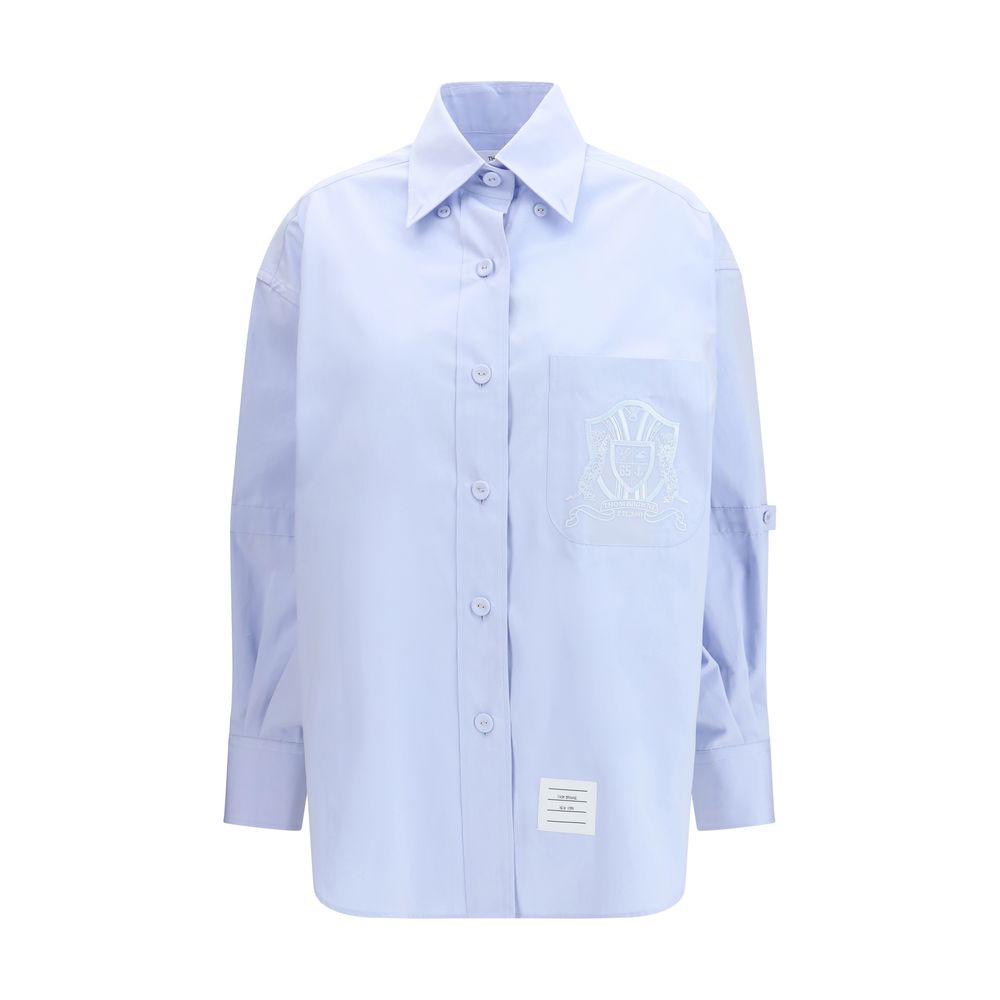 Thom Browne Blue Cotton Pattern Shirt - Luxe Elegance Redefined