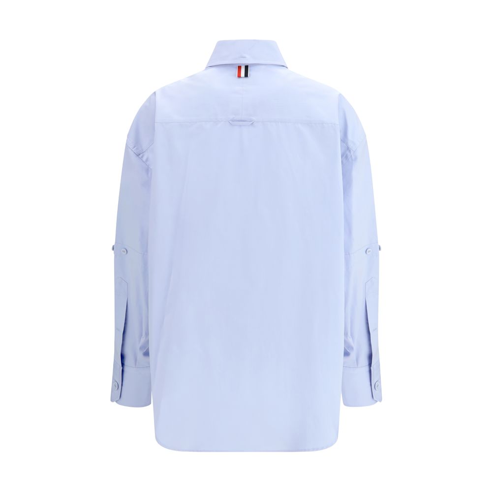 Thom Browne Blue Cotton Pattern Shirt - Luxe Elegance Redefined