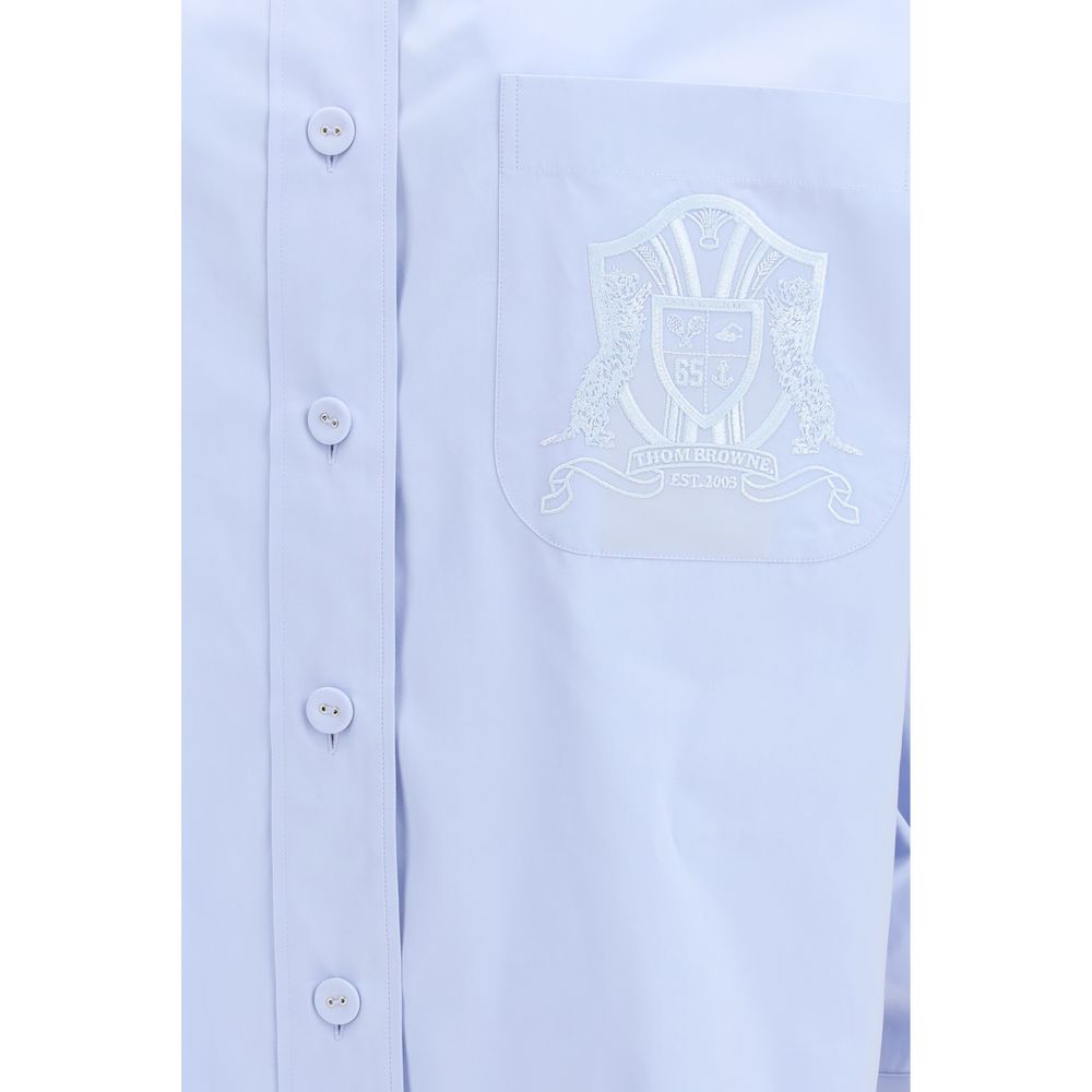 Thom Browne Blue Cotton Pattern Shirt - Luxe Elegance Redefined