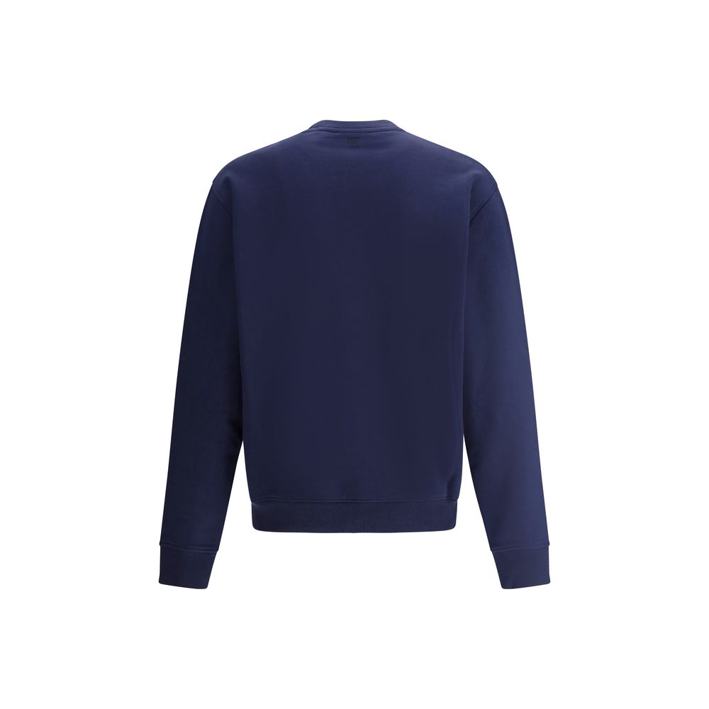 Ami Paris Blue Cotton Sweatshirt - Luxurious Comfort Redefined