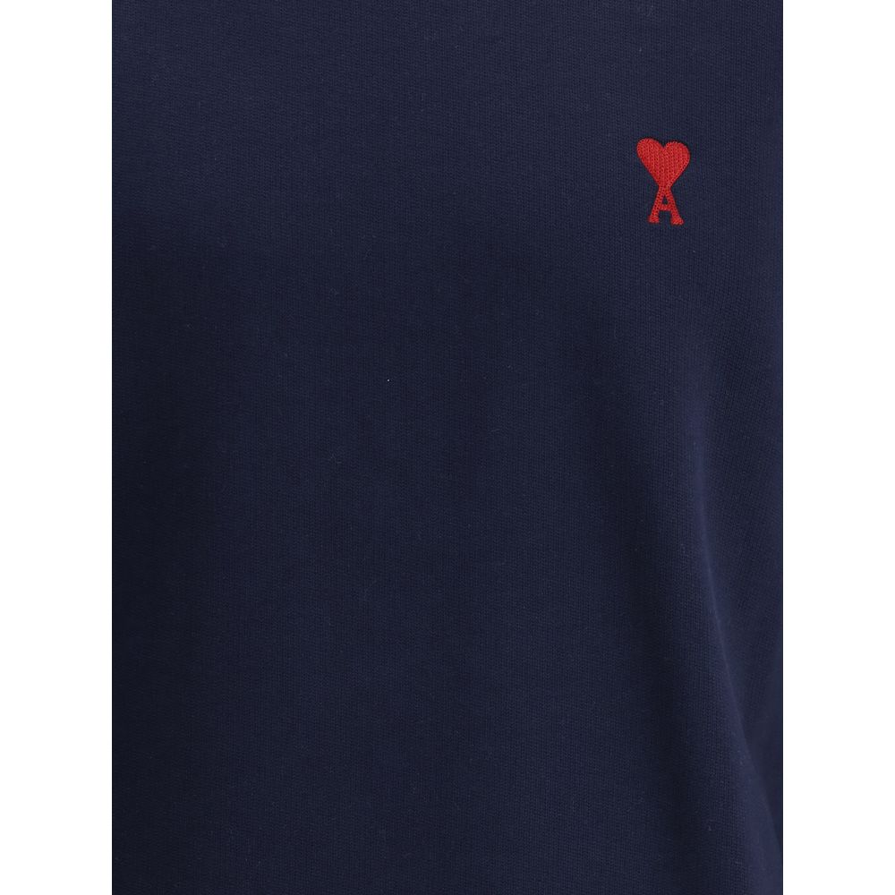 Ami Paris Blue Cotton Sweatshirt - Timeless Luxury Redefined