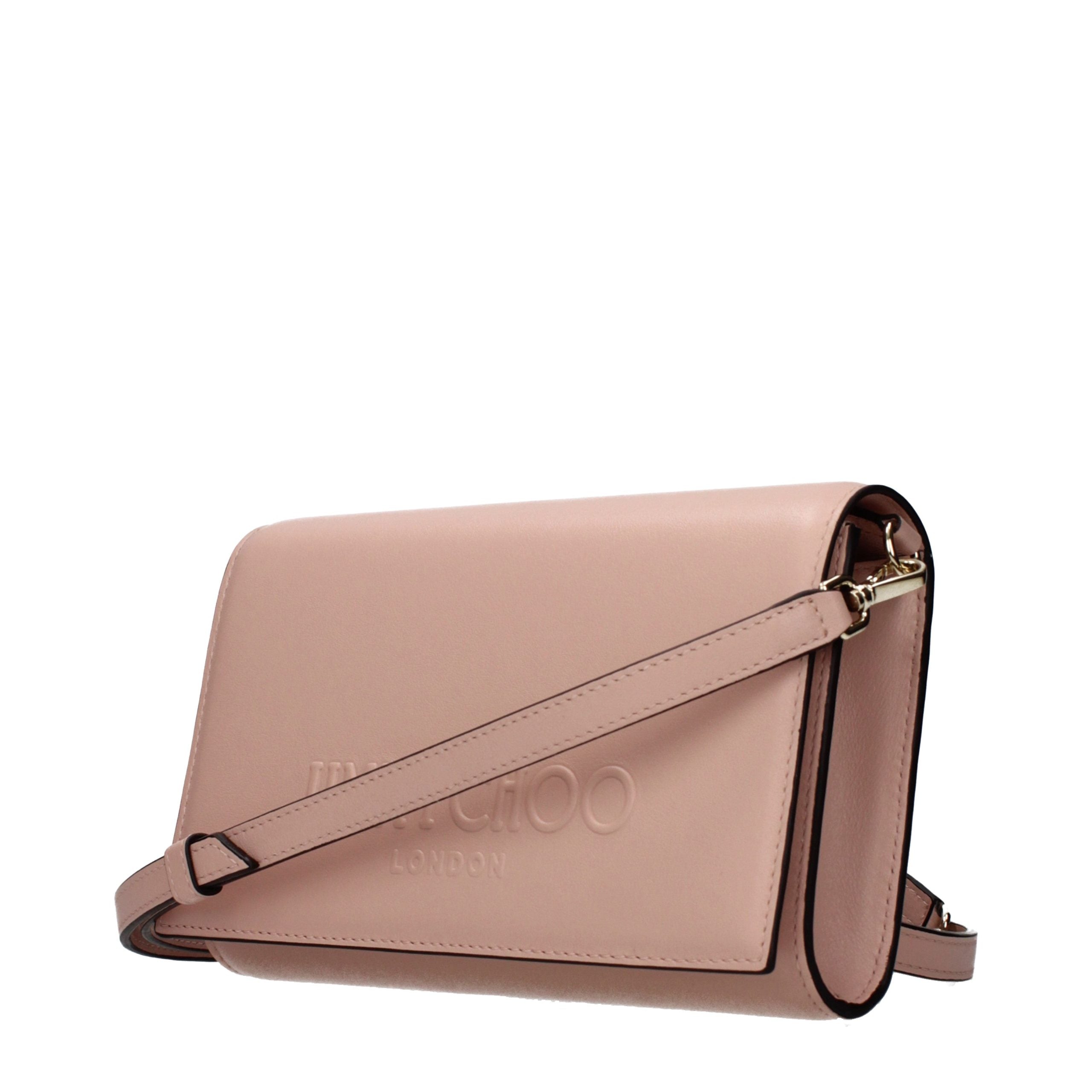 Indulge in the exquisite Jimmy Choo Pink Leather Clutch Bag, a handcrafted masterpiece that embodies luxury and sophistication for every elegant occasion.