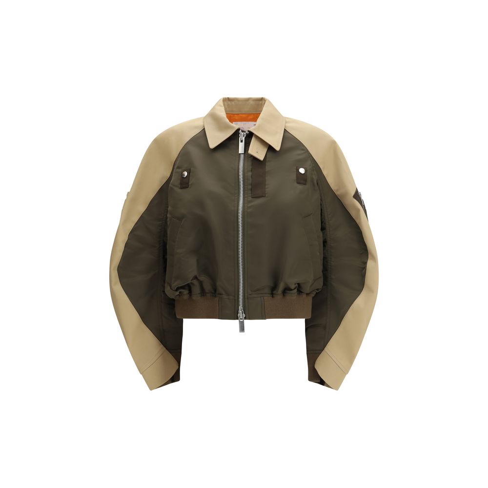 Sacai Bicolor Cotton Bomber - Luxurious Versatility Redefined