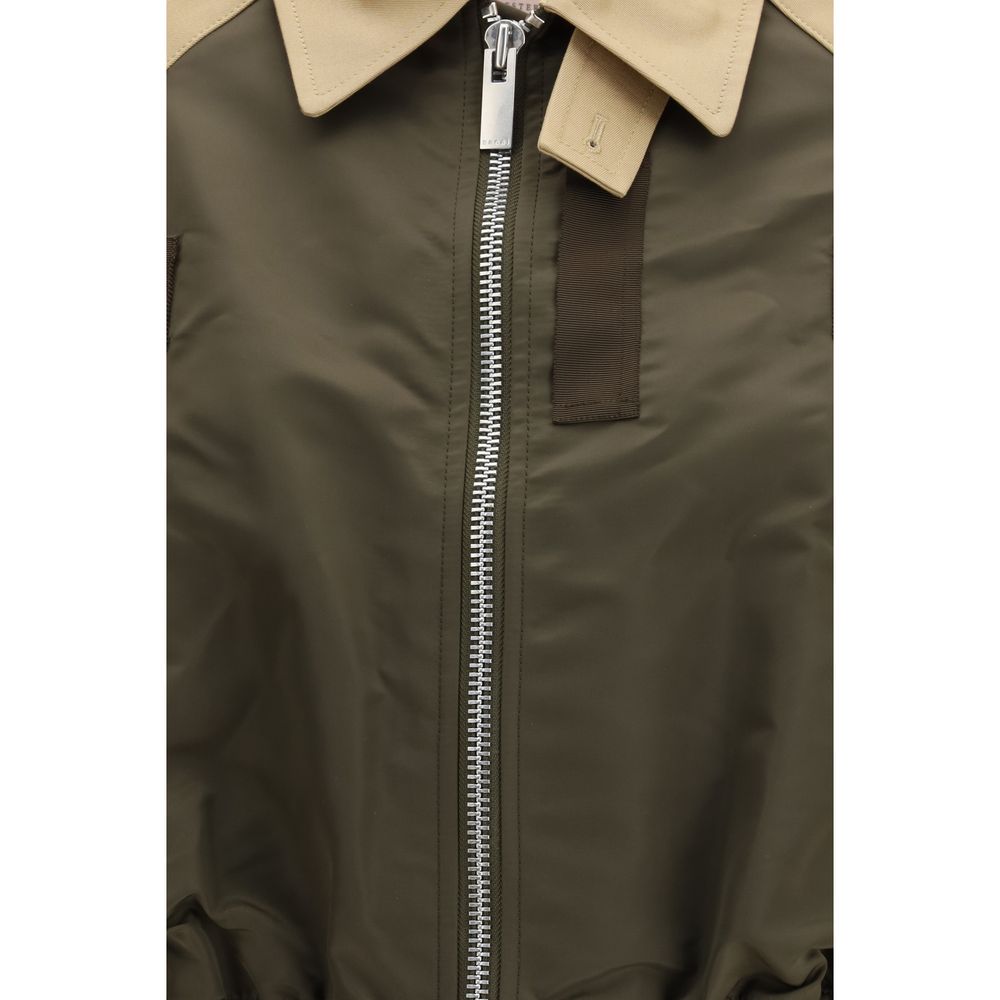 Sacai Bicolor Cotton Bomber - Luxurious Versatility Redefined