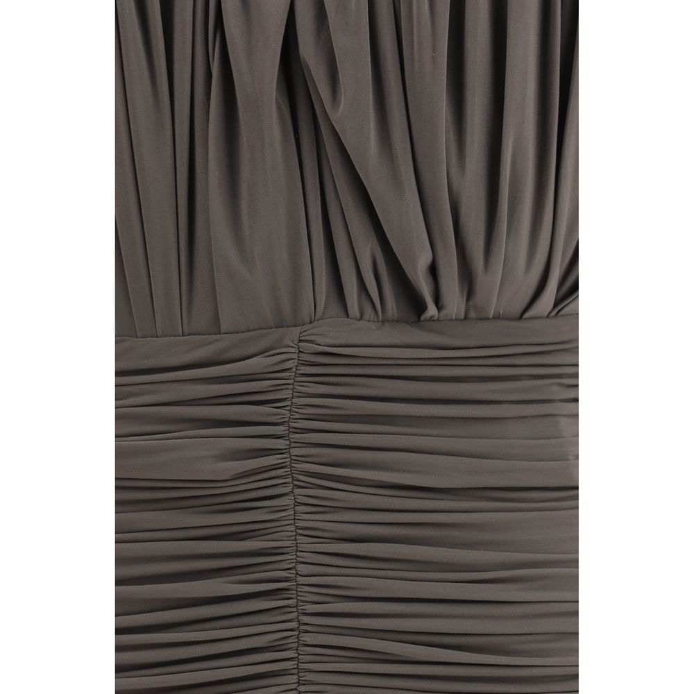 Magda Butrym Brown Copper Dress - Sculptural Elegance in Luxury