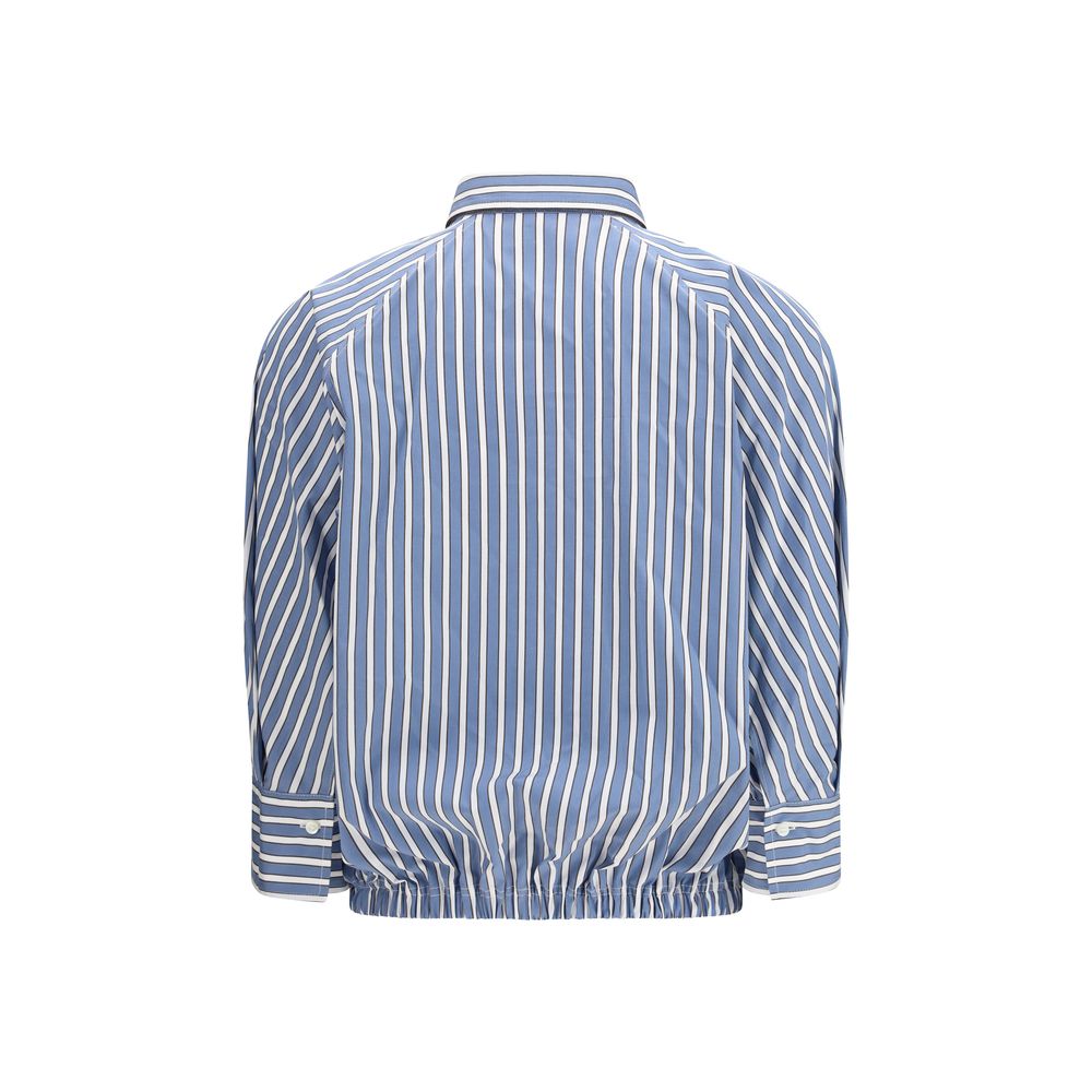 Brunello Cucinelli Blue Cotton Pattern Shirt | Artisanal Luxury