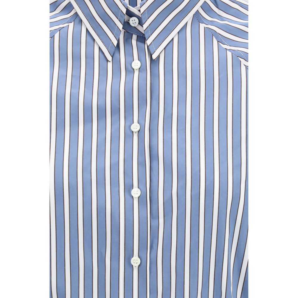 Brunello Cucinelli Blue Cotton Pattern Shirt | Artisanal Luxury
