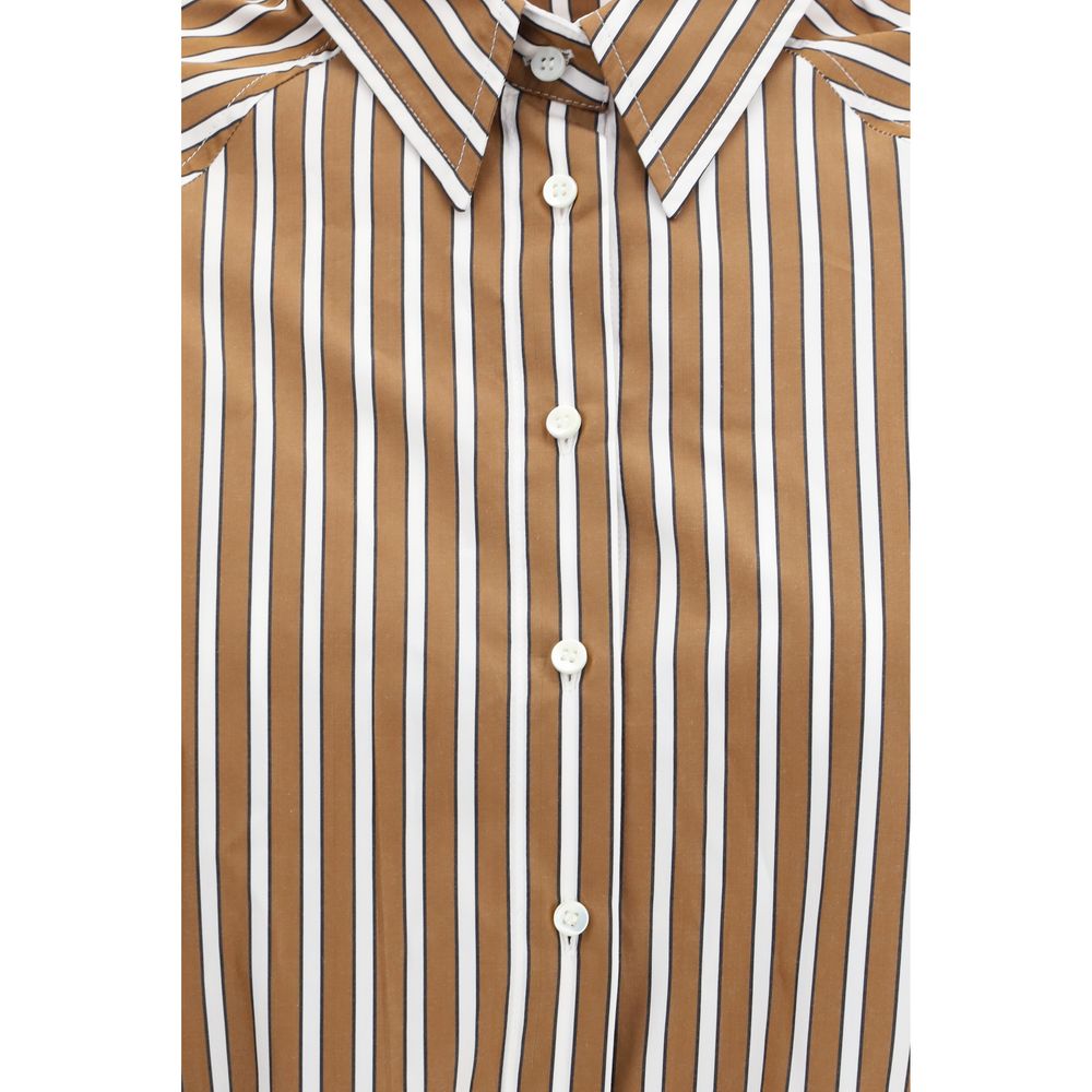 Brunello Cucinelli Brown Cotton Pattern Shirt, Artisanal Elegance
