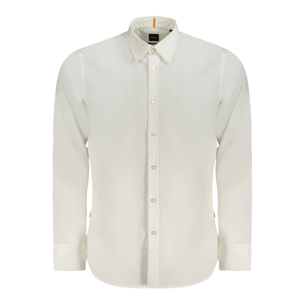 Hugo Boss White Cotton Shirt – Designer Luxury Fashion Staple