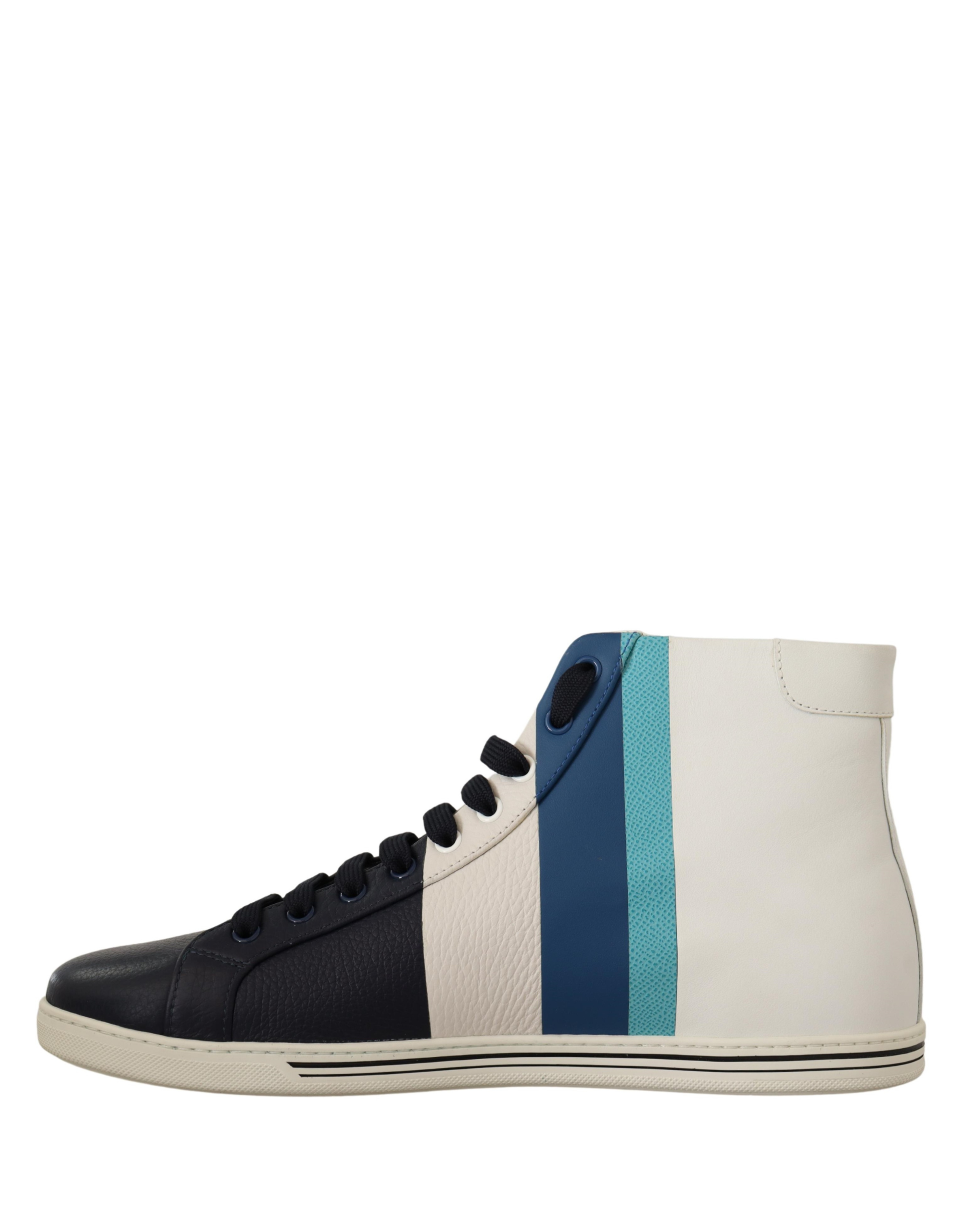 Dolce & Gabbana Multicolor Leather Mid Top Sneakers - Luxury Redefined