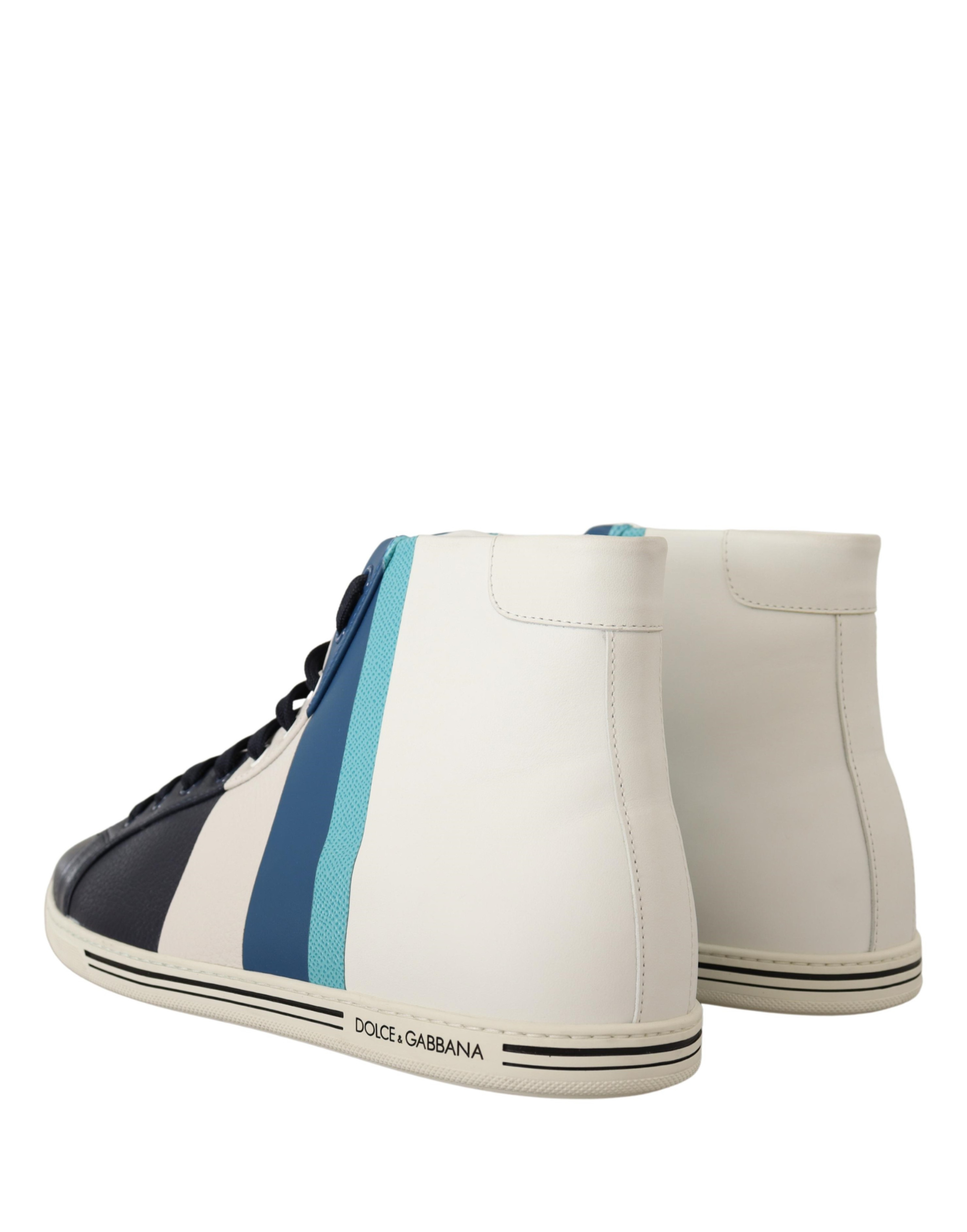 Dolce & Gabbana Multicolor Leather Mid Top Sneakers - Luxury Redefined
