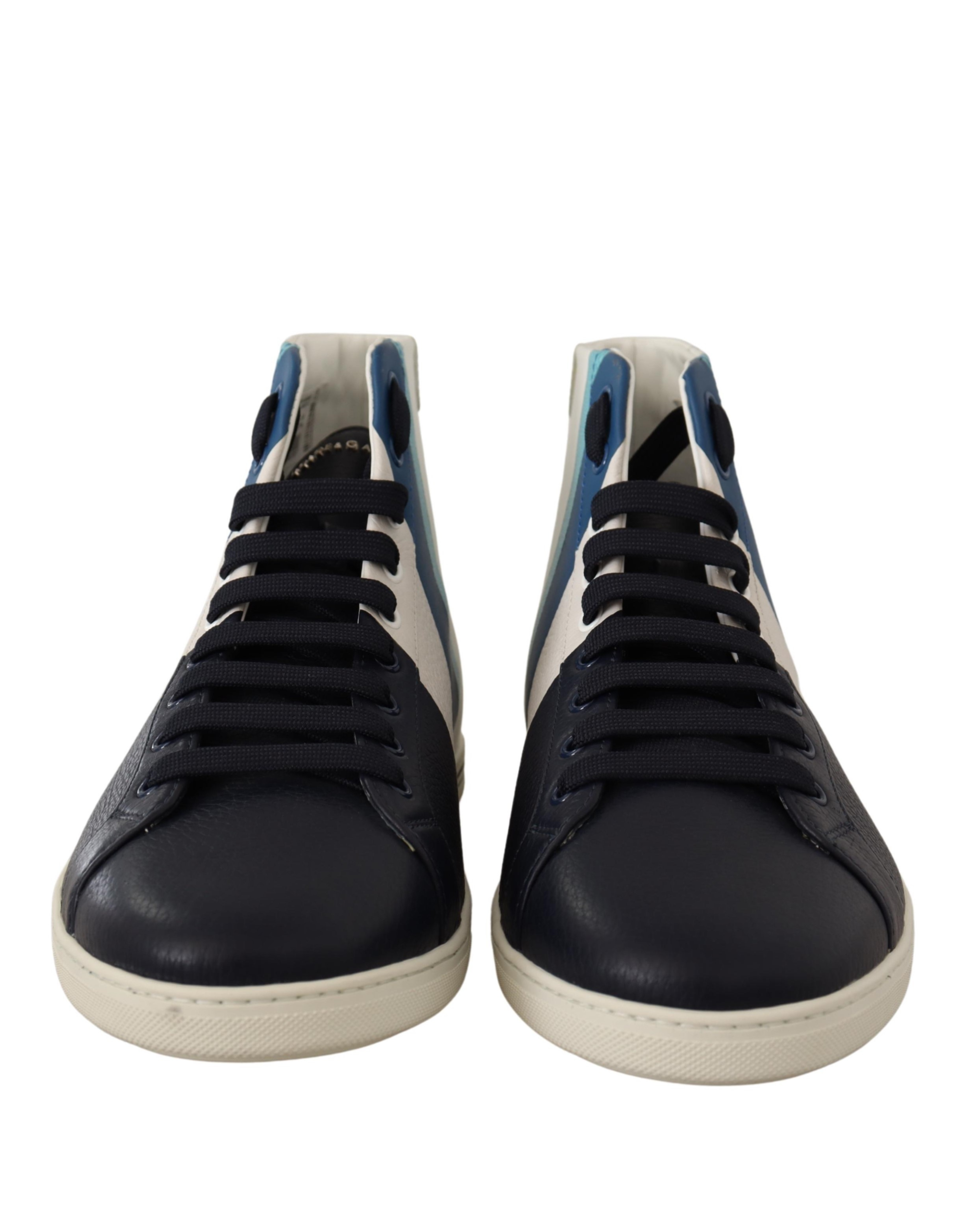 Dolce & Gabbana Multicolor Leather Mid Top Sneakers - Luxury Redefined