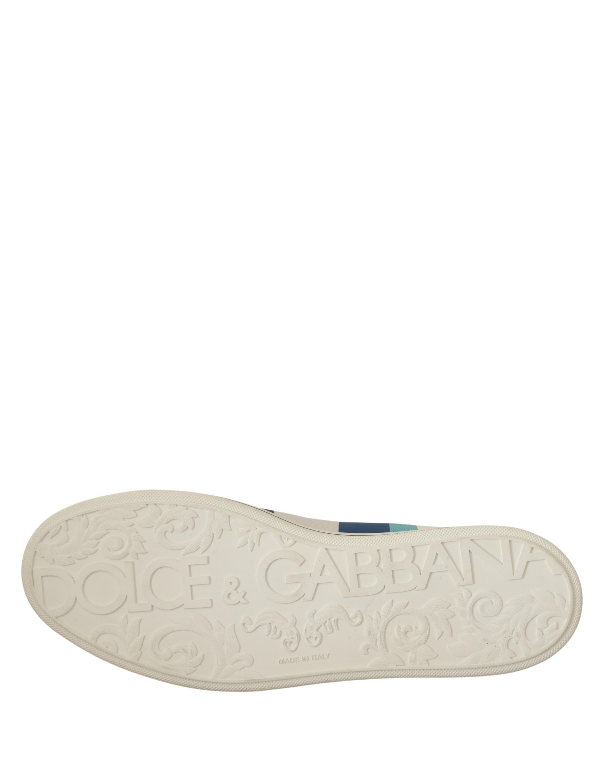 Dolce & Gabbana Multicolor Leather Mid Top Sneakers - Luxury Redefined
