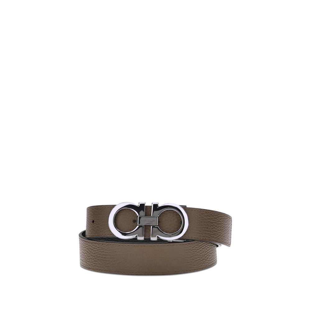 Ferragamo Brown Calf Leather Belt - Timeless Elegance for All