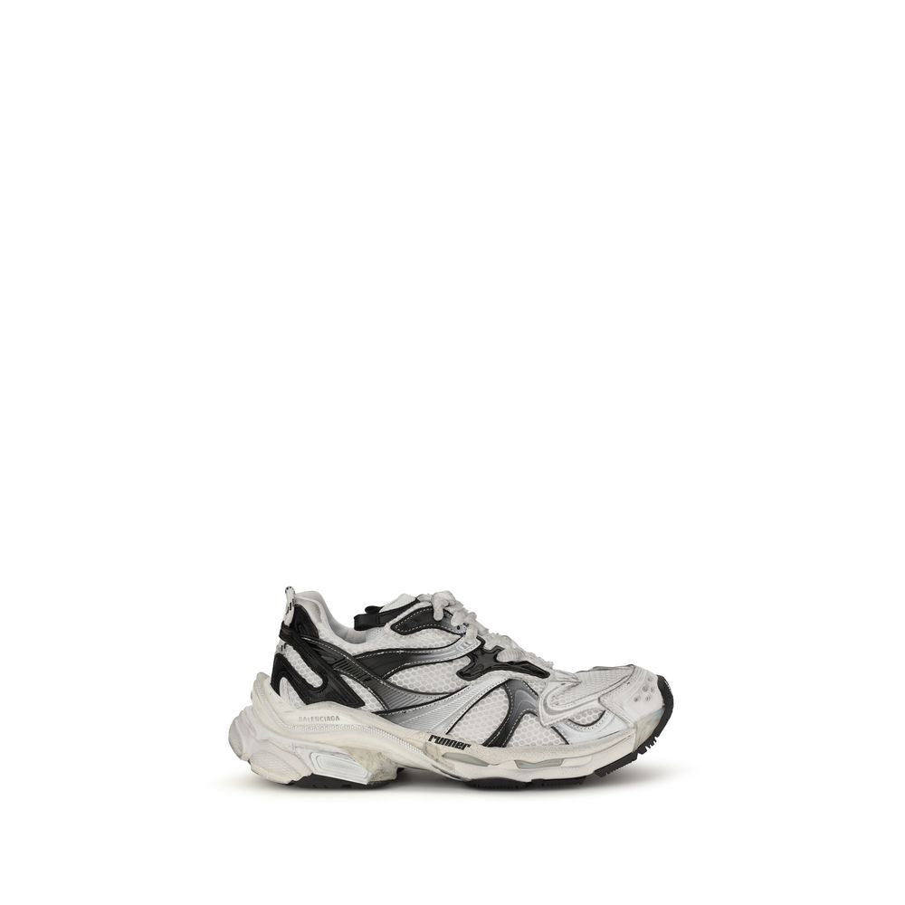 Elevate your style with Balenciaga Gray Polyethylene Athletic Sneakers, a fusion of avant-garde design and luxurious comfort, perfect for the discerning individual.