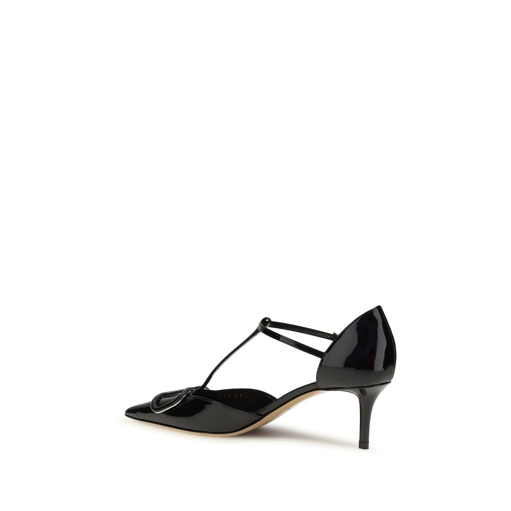 Valentino Garavani Black Calf Leather High Heel Pumps - SS26