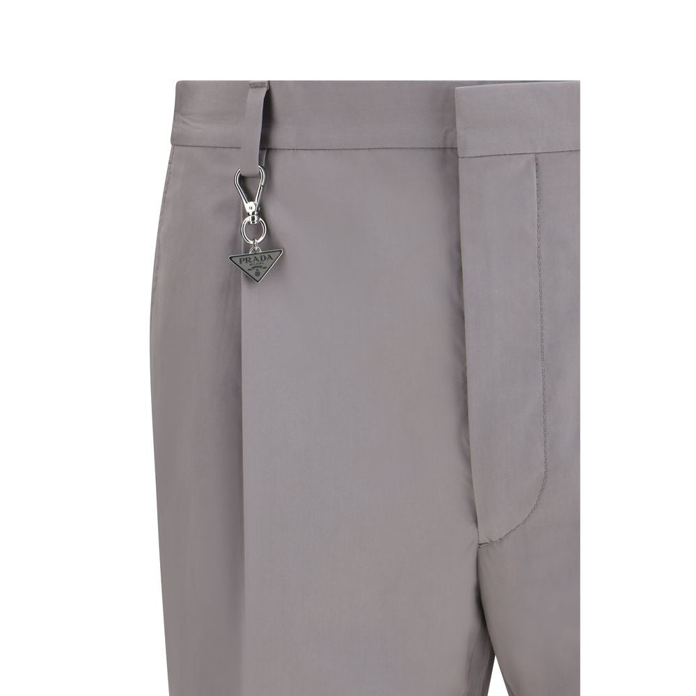 Prada Gray Cotton Dress Pants - Luxurious Tailoring for Elegance