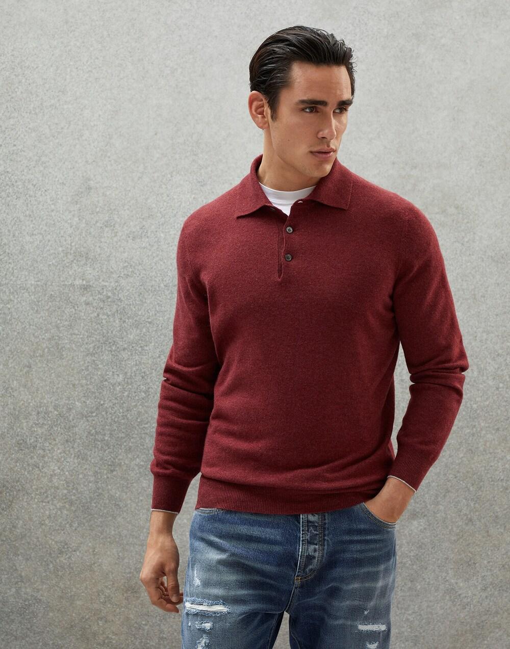 Brunello Cucinelli Red Cashmere Cashmere Sweater
