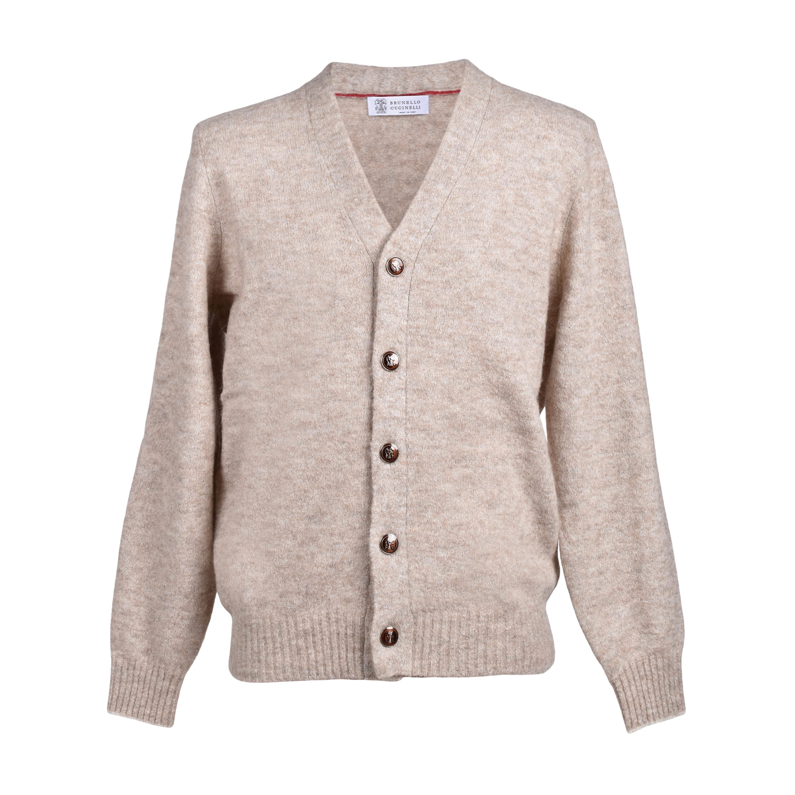 Brunello Cucinelli Beige Leather Sweatshirt