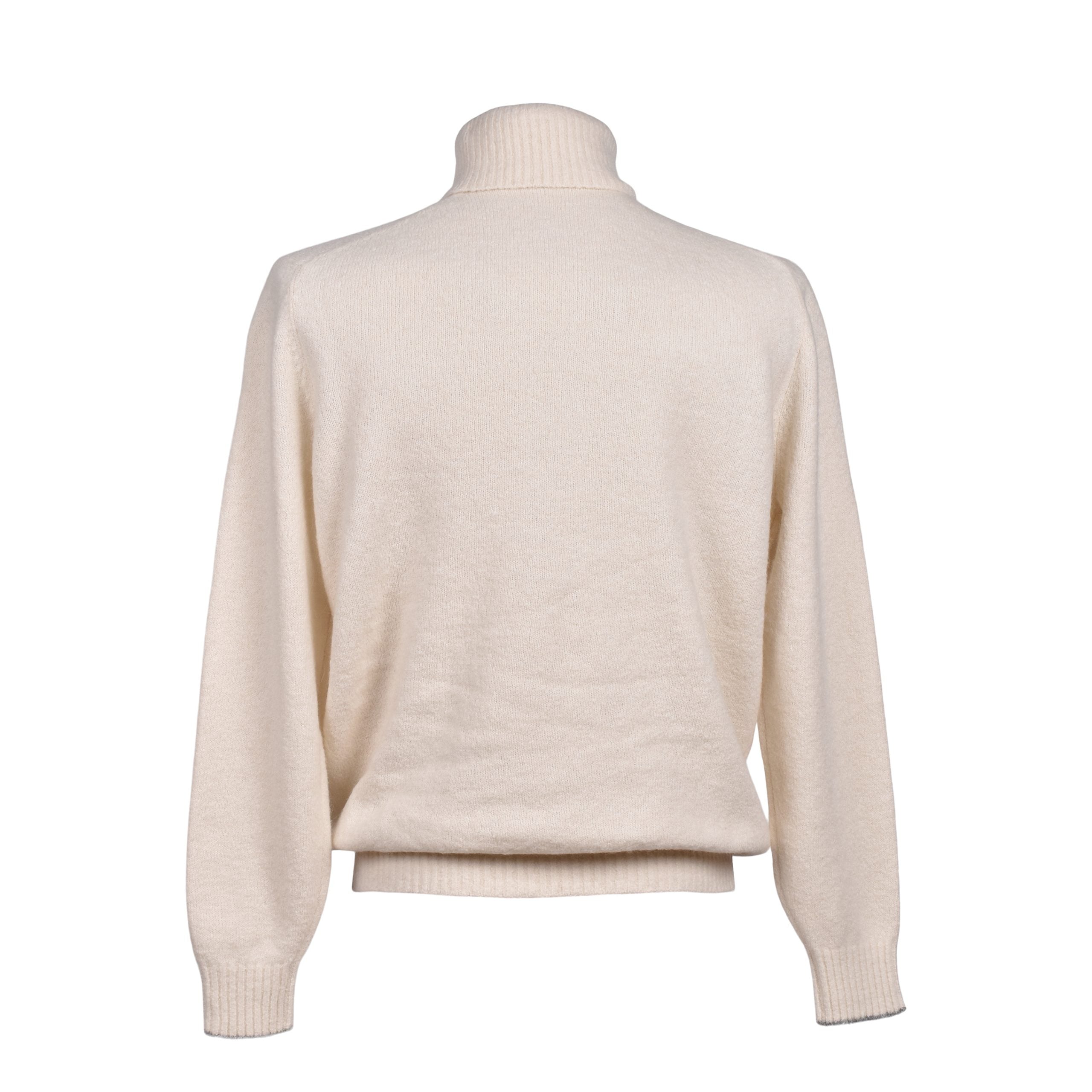 Brunello Cucinelli White Leather Sweatshirt