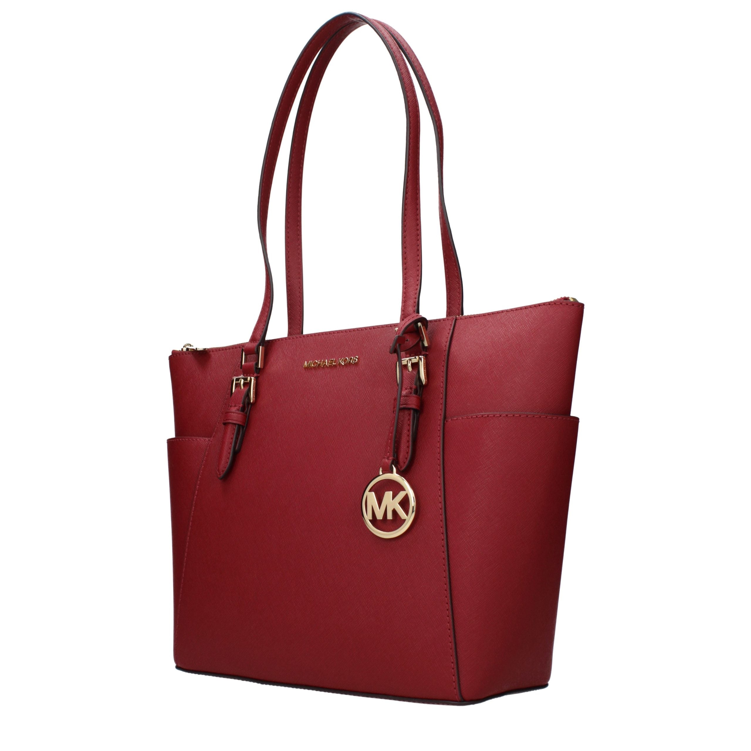 Elevate your style with the Michael Kors Red Leather Shoulder Bag, a luxurious embodiment of exquisite craftsmanship and timeless elegance for any occasion.