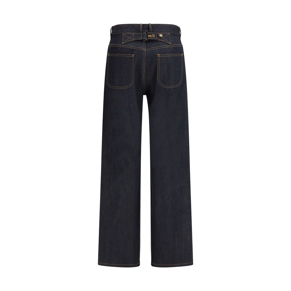 Thom Browne Blue Cotton Straight-Leg Jeans – Luxury Denim Redefined