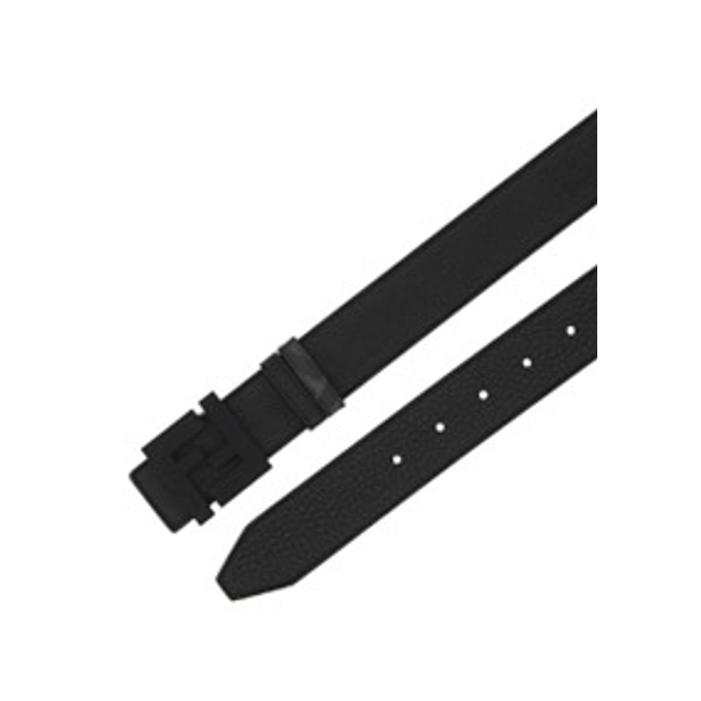 Fendi Black Leather Regular Belt