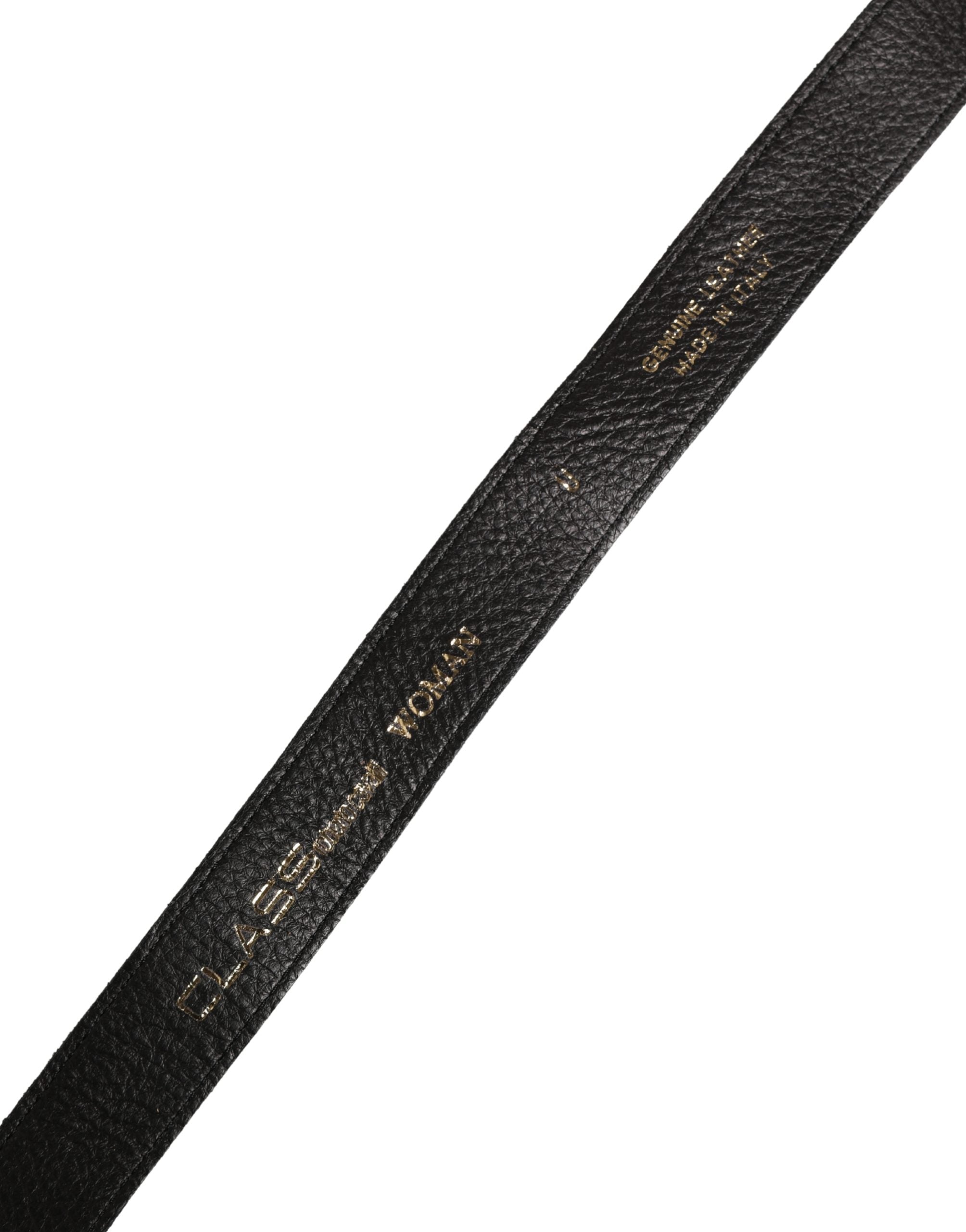 Cavalli Class Multicolor Floral Wide Waist Gold Metal Buckle Cintura Belt