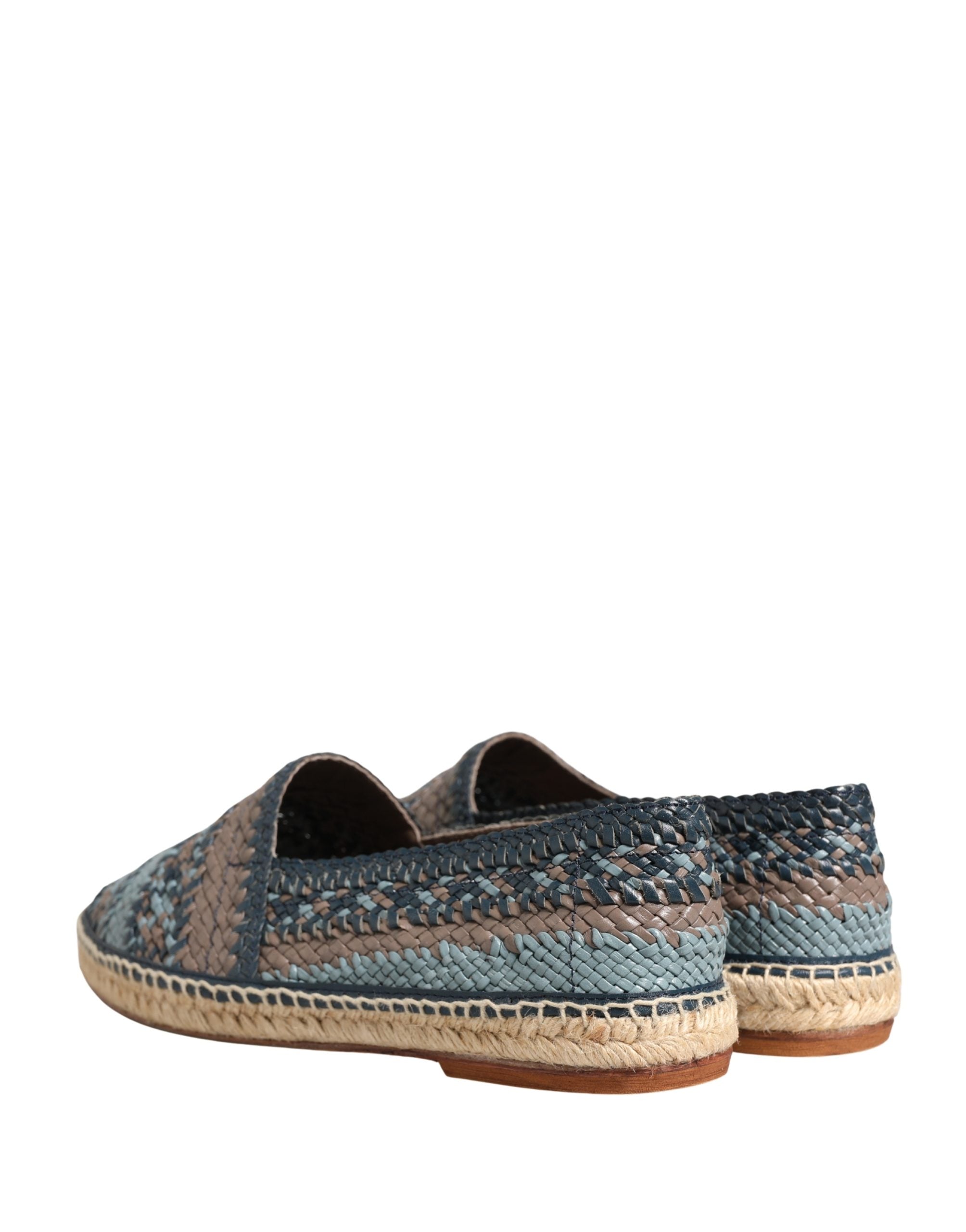 Dolce & Gabbana Blue Gray Slip On Buffalo Espadrille Shoes