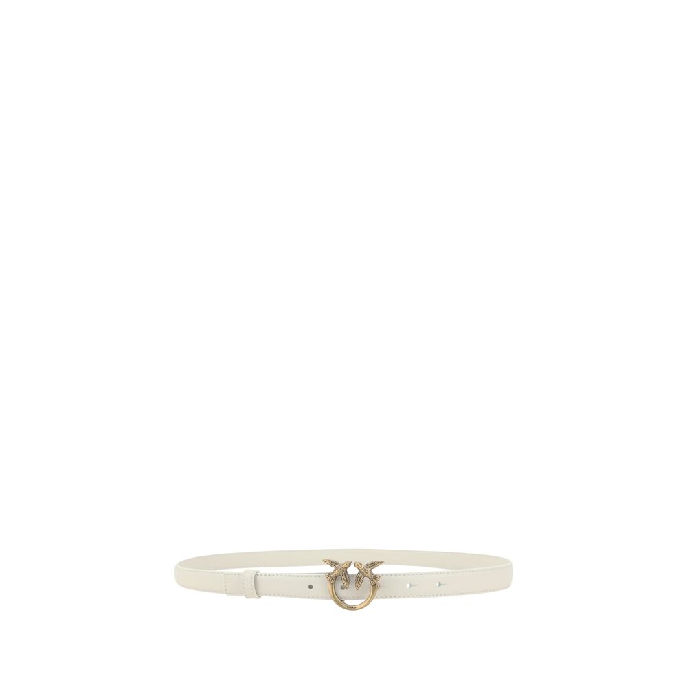 Discover the PINKO White Calf Leather Bos Taurus Regular Belt, an emblem of timeless elegance and luxury, crafted for those who appreciate exquisite craftsmanship.