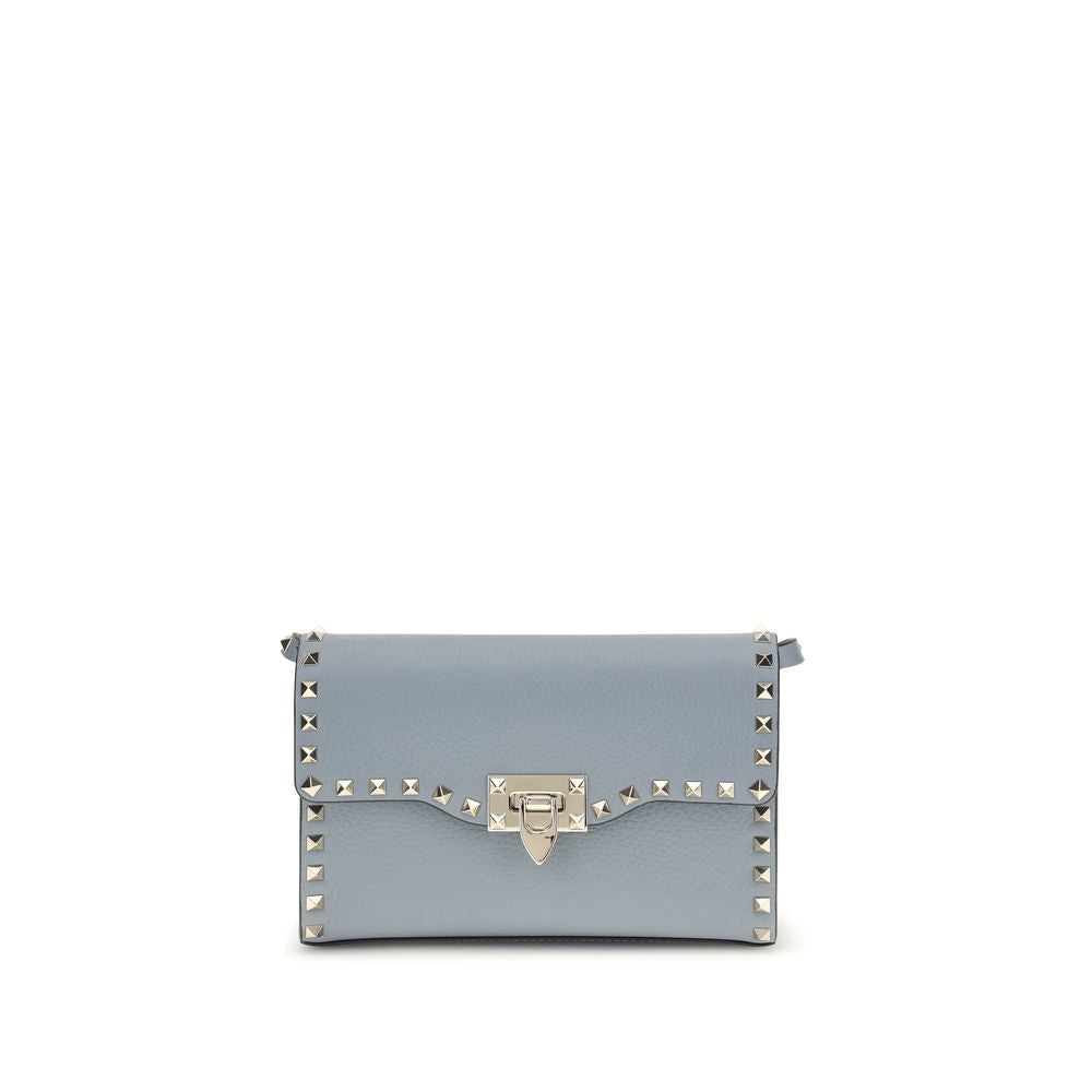 Valentino Garavani Blue Calf Leather Shoulder Bag, Couture Elegance