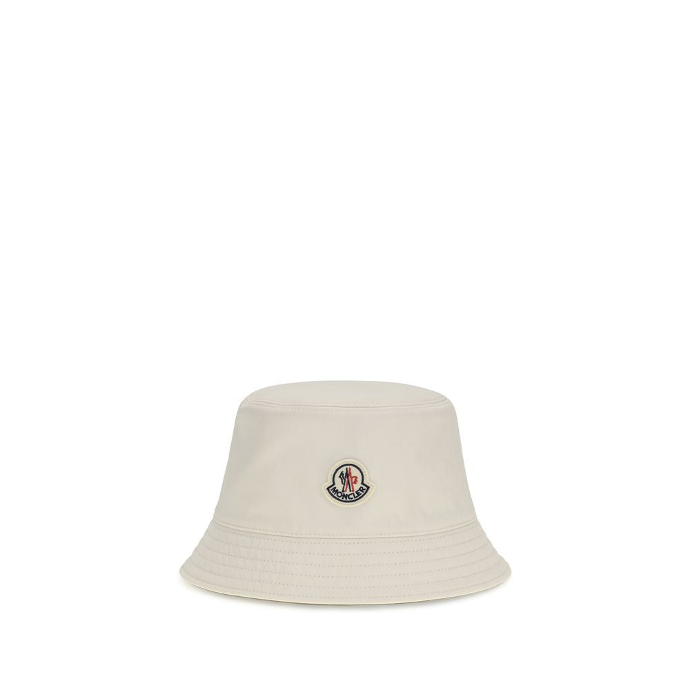 Moncler White Polyester Bucket Hat - Timeless Luxury Accessory