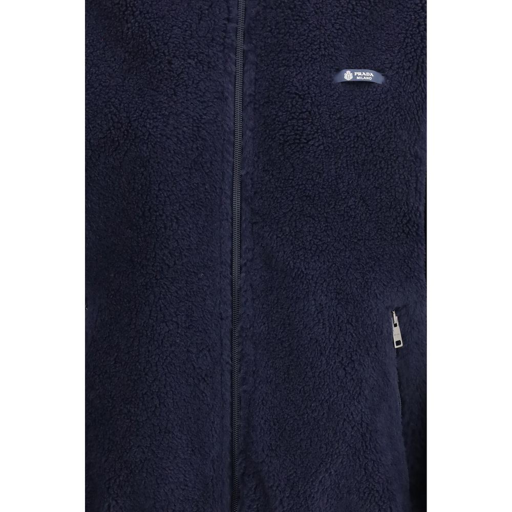Prada Blue Polyamide Full-Length Jacket - Timeless Luxury Elegance