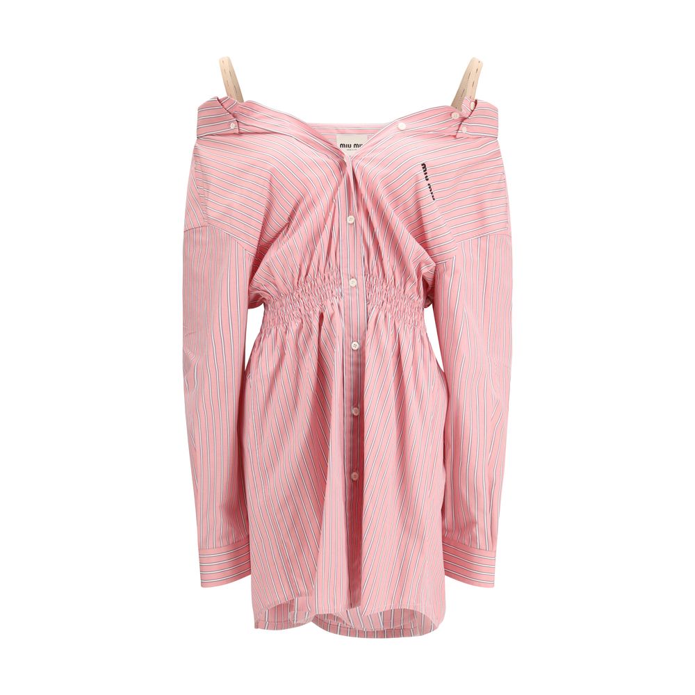 Elevate your wardrobe with the Miu Miu Multicolor Cotton Casual Dress, a masterpiece of exquisite craftsmanship and effortless elegance for every sophisticated occasion.